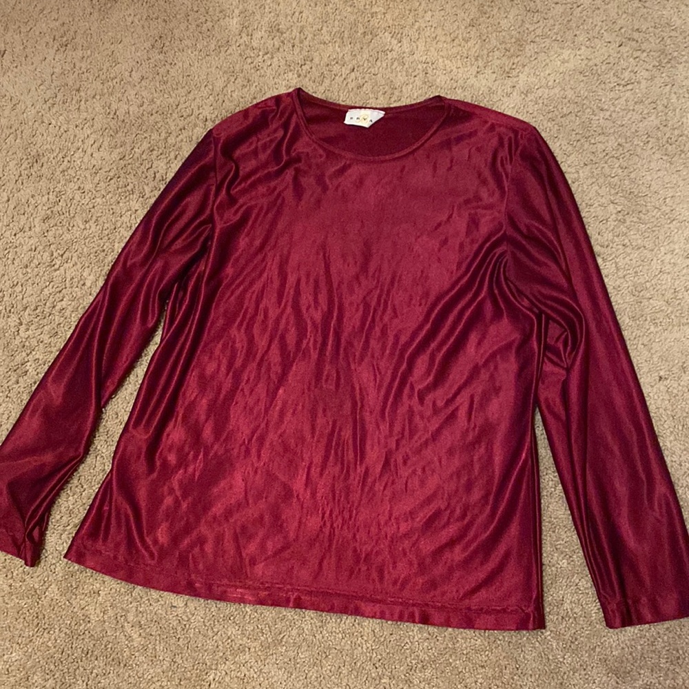 Silky Maroon Blouse